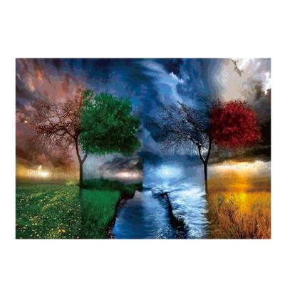 China DIY Full Diamond Diamond Painting Toolkit Four Seasons Modern Adult 5D Landscape Tree Wall Decoration for sale