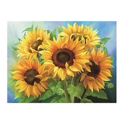 China Modern FUN TINY Sunflower Round Full Drill DIY Diamond Arts 5D Diamond Painting KitsWall Decoration for sale