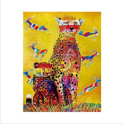 China Modern Leopard and Baby DIY 5D Diamond Painting Art Craft Kits Home Wall Decor Rhinestone Embroidery for sale