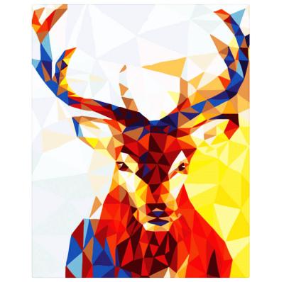 China Modern Tiny Adult Deer Digital Painting Kids Oil Painting FUN Decoration Home Wall Hanging Art Painting for sale