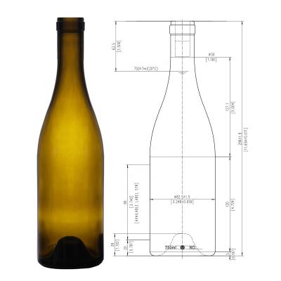 China Encore Packaging Lift In Stock Empty Burgundy Glass Bottle 750ml 580g Wine Glass Bottle for sale