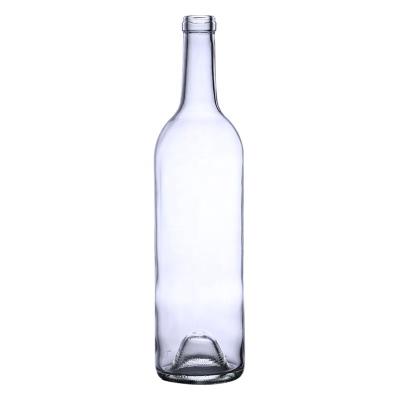 China Bed In Stock Bordeaux Glass Wine Bottle Flint Red Wine Bottle for sale