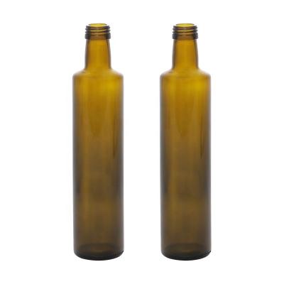 China Factory Produced Screw Cap 500ml Olive Oil Glass Empty Food Bottle for sale