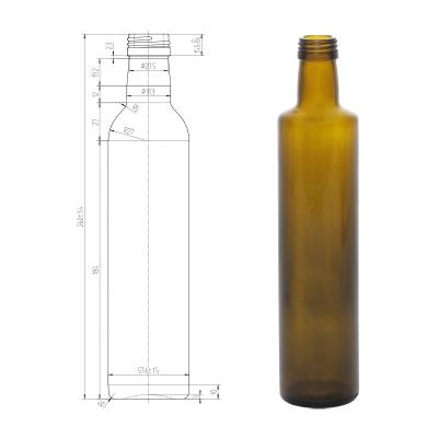 China Empty Green Glass Food Screw Top Edible Oil Bottle Olive Oil Bottles for sale