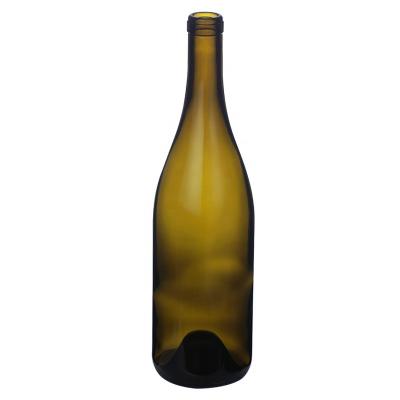 China Lift Up Chardonnays Bottle 750ml Premium Antique Green Burgundy Wine Bottle for sale