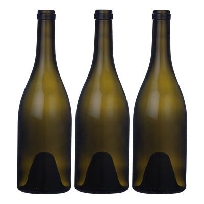 China Lift Fast Delivery W-132 Glass Wine Bottle 750ml 890g Burgundy Red Wine Bottle for sale