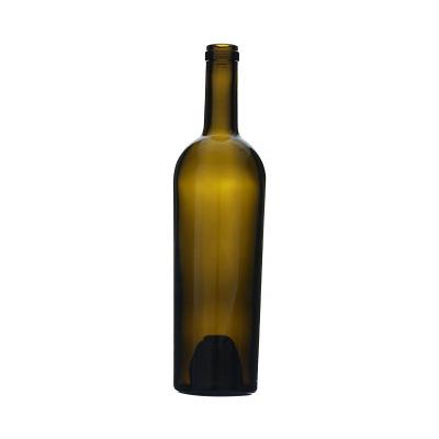 China Lift Best Quality 750ml 880g Cork Finished Round Glass Wine Bottle Syrahs Bordeaux Bottle for sale