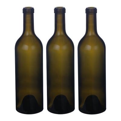 China Push Factory Produced Empty Wine Bottle Bordeaux Bottle Wine 750ml For Cabernets for sale