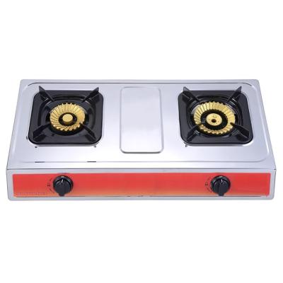 China Household Best Flame Gas Stove Commercial Wok Two Burner Stand Portable Blue Flame Gas Cooker Oven for sale