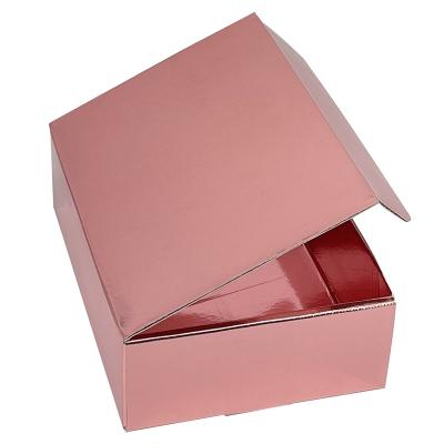 China Disposable Custom Free Logo Self Care Packaging Box Eco-Friendly Design Natural Beauty Design Shipping Boxes Paper Pink Mailing Box for sale