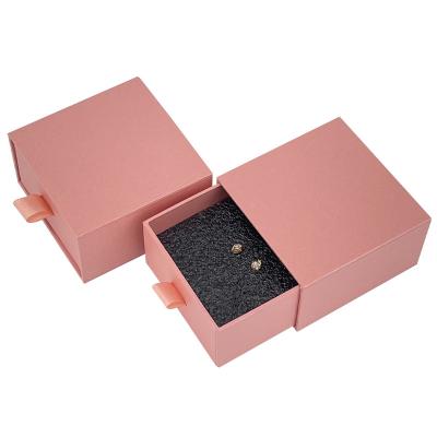 China Recycled Materials Quality Eco Friendly Custom Logo Printed Hard Rigid Recycle Style Cardboard Jewelry Packaging Slipping Gift Paper Drawer Box for sale