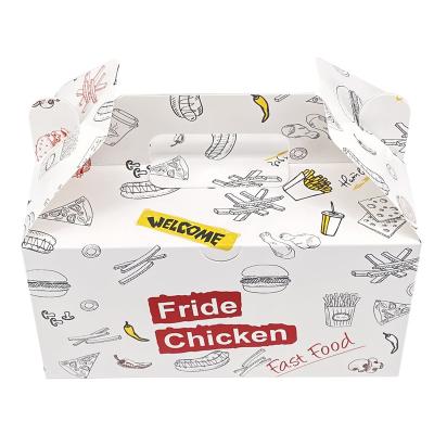 China China Disposable Hot Selling Food Grade Fast Food Custom Printing Creative Parchment Fried Chicken Take Out Paper Box for sale