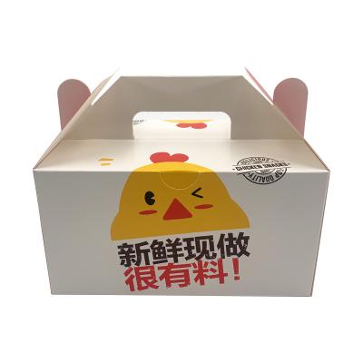 China Wholesale Disposable Food Grade Donut Chicken Box Cardboard Eco-friendly Paper Box For Bakery Pastry Custom Box for sale