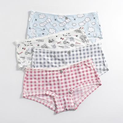 China Manufacturer Custom Low Waist Breathable Chinese Women Underwear Printing Ladies Panties for sale