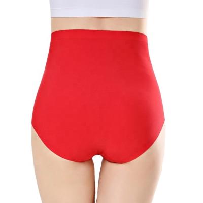 China Breathable High Waist Sexy Seamless Underwear For Women Summer Ladies Fat Women Panties Silk Brief for sale