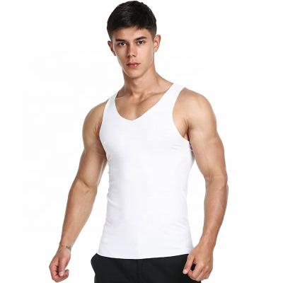 China QUICK DRY HOT Men's Tank V-Neck Loose Modal Vest Fashion Seamless Gym Wear Workout Sports Tops Fitness Vest for sale