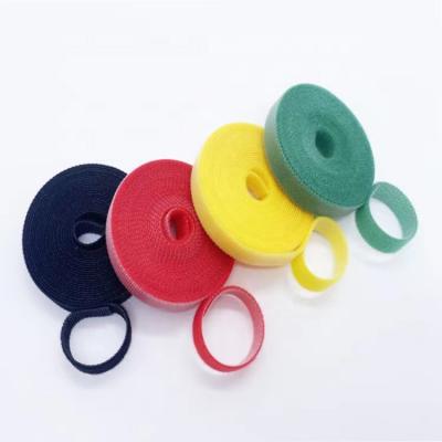 China Durable Colorful Self Adhesive Hook And Loop Strap Back To Back Tape Nylon Velcroes Hook And Loop Fastener Strap for sale