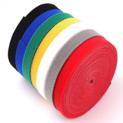 China BaiHo Factory Direct Selling Viable Nylon Hook And Loop Tape 10 20 30 40 50 Mm Binding Tape Hook Magic Loop for sale