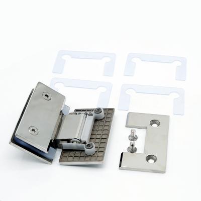 China Modern Shower Hardware Glass To Hinge 135 Degree Stainless Steel Shower Glass Brass Zinc Alloy Glass Hinge for sale