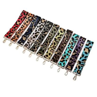 China Ethnic Colorful Bag Leopard Print Width Bag Ties Handbag Adjustable Strap Shoulder Bag Replaceable Belt Webbing Strap for sale