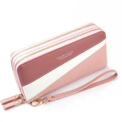 China Other Women Clutch Bag PU Leather Zipper Coins Wallet Purse Mobile Phone Bag Card Holder Purse for sale