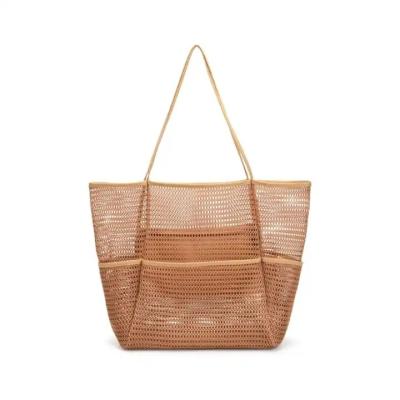 China Large Capacity Toys Pool Bohemian Mesh Beach Tote Bag Swimming Towels With Multiple Pockets Women Purses And Handbags For Family Travel for sale