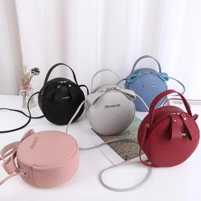 China PU Leather Cross - Body Bag Round Mini Handbags Shoulder Bag For Women Messenger Bag for sale