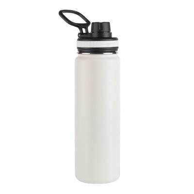 China Hot Sale Disposable Customized Gym Sport Double Mouth 24oz Stainless Steel Wall Insulated Wide Water Bottle for sale