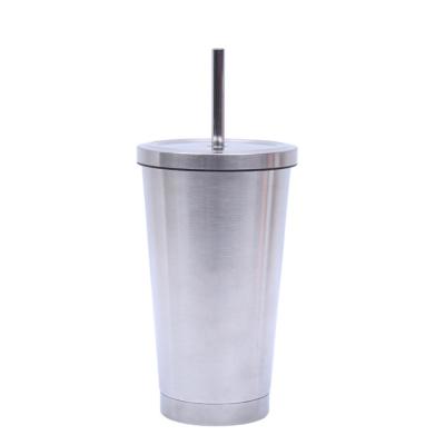 China Stocked Customized Professional Private Label 500ml Stainless Steel Wine Tumbler Coffee Insulated Water Cup With Lid Straw for sale