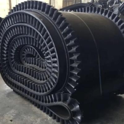 China Heat Resistant Factory Side Wall Clamped V Chevron Rough Rubber Conveyor Belts Custom Design Heat Resistant 0.4kw - 22kw 100-3000 400mm-2500mm for sale