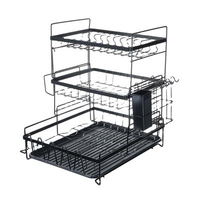 China Space Saving Wholesale Organizer Vintage Factory Kitchen Stainless Steel Multifunctional Kitchen Storage Rack for sale