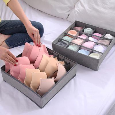 China Modern 3 Sock Clothes Set Underwear Storage Box Foldable Underwear Drawer Organizer and Closet Dividers for sale