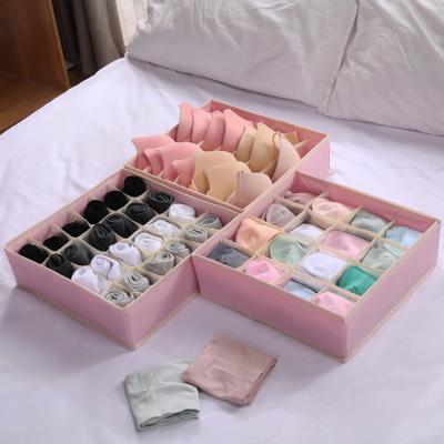 China Wholesale Modern Foldable Wardrobe Drawer Box Underwear Organizers Manufacturer Thick Nonwoven Clothes Storage Organizer for sale