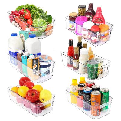 China Fridge Bins Fridge Organizer Stackable Food Storage Containers BPA Free Stocked Drawer Organizers For Fridge for sale