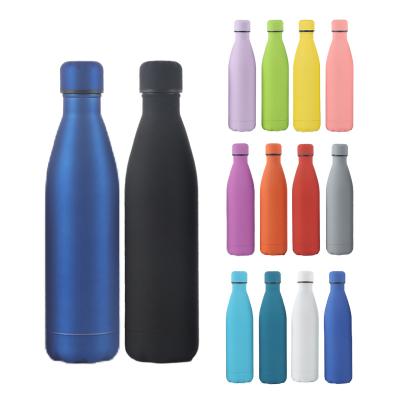 China Custom Business Logo 17oz 500ml Sports Gym Flask Cola Shape Stainless Steel Thermal Insulated Double Walled Water Bottle for sale