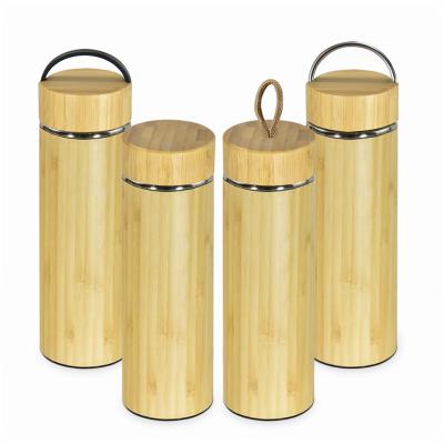 China Wholesale Viable Stainless Steel Eco-friendly Bamboo Water Bottle Beverage Tea Infuser Coffee Biodegradable Bamboo Water Bottle BPA Free for sale