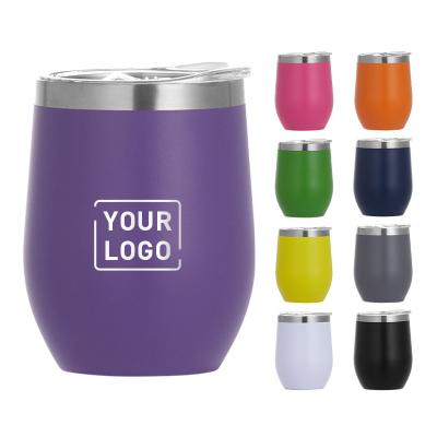 China Promotional Gift Custom Logo Stainless Steel Double Wall Vacuum Insulated Personalized Wine Viable Tumbler for sale