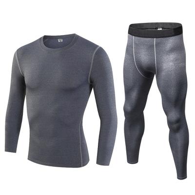 China Factory Made Breathable Long Sleeves Sports Fitness Set High Elastic Tight Mens Quick Dry Breathable Pants for sale