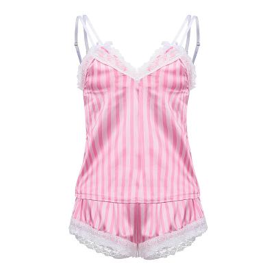 China Factory direct sexy striped two piece sets QUICK DRY pajamas for women for sale