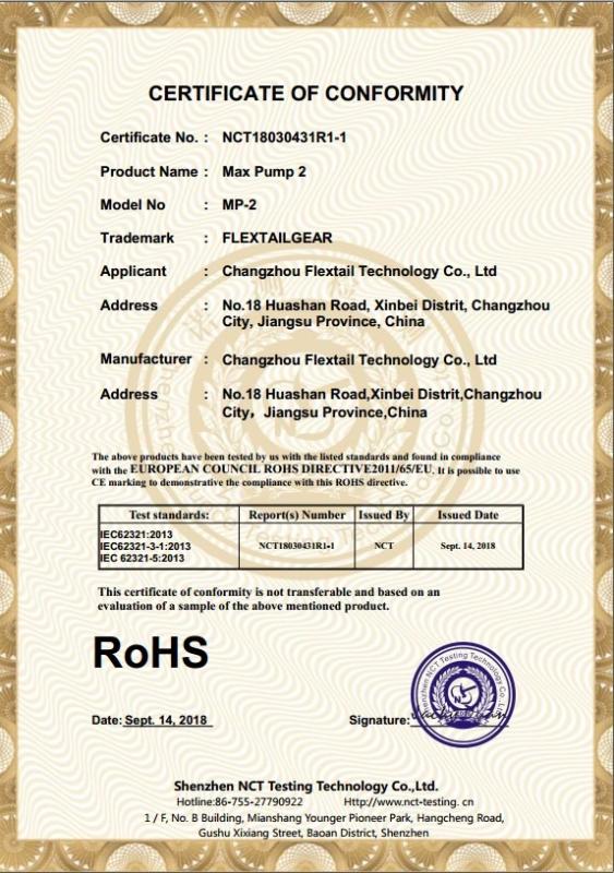 RoHS - Changzhou Flextail Technology Co., Ltd.