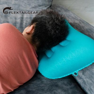 China FLEXTAILGEAR PORTABLE Camping Ultralight Rising Outdoor Neck Relax Portable Inflatable Air Pillow TPU Pillow for sale