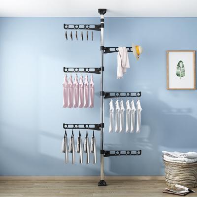 China Easy To Install Factory Direct Sale Coat Stainless Steel Corner Clothes Storage Rack Hanger for sale