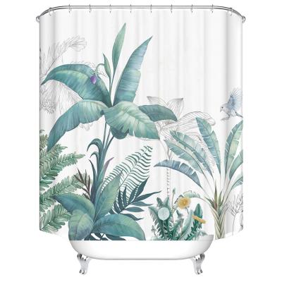 China Amazon Sustainable Hot Selling Shower Curtain Waterproof For Christmas Hotel Bathroom Home for sale