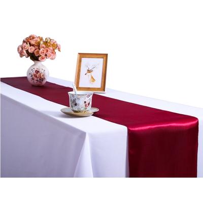 China Home Modern Satin Tablecloth Hotel Banquet Party Wedding Decor Home Table Runners for sale