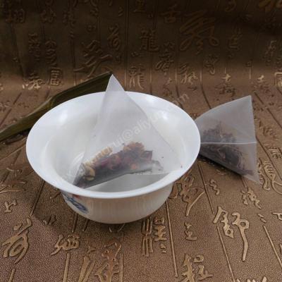 China BIODEGRADABLE Heat Seal Tea Bag Corn Mesh Tea Filter Bag Nylon Biodegradable Empty Pyramid Tea Bags for sale