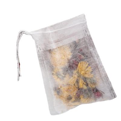 China BIODEGRADABLE Biodegradable Nylon Mesh Filter Bag Empty Tea Bags With String for sale