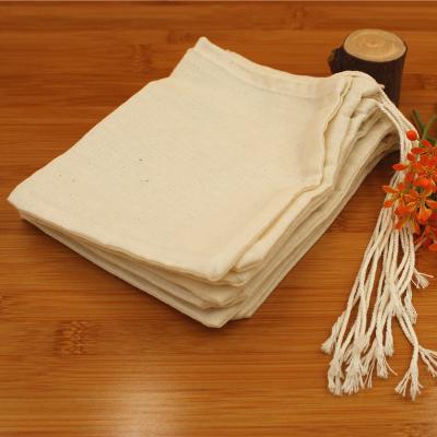 China Recyclable Wholesale Organic Muslin Tea Bag With Cotton String for sale