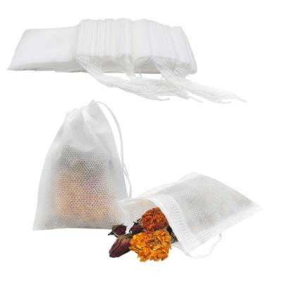 China High Quality BIODEGRADABLE Empty Filter Paper Tea Bag Coffee Filter Bag With Drawstring for sale