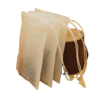 China Empty Tea Bag Unbleached Drip Filter Paper Tea Or Coffee Tea Bags With Drawstring Wholesale for sale