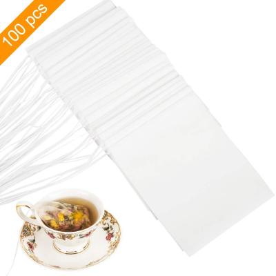 China Tea Infuser Disposable Tea Filter Bags 7x9cm Natural Material Drawstring Tea Bag for sale